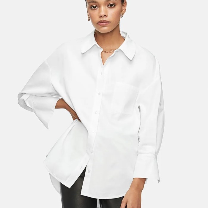 Women's classic white dress shirt