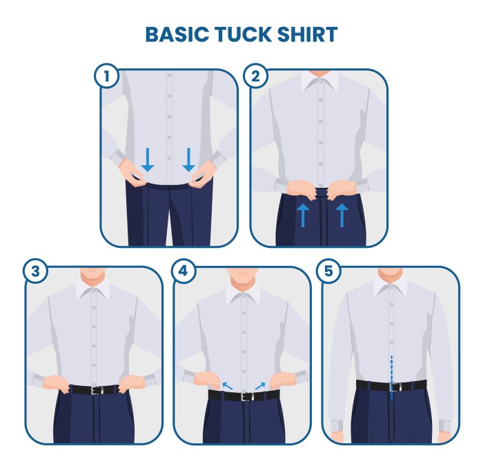 How to tuck in women's dress shirt