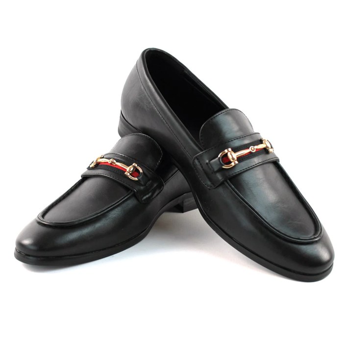 Mens slip on dress shoes black