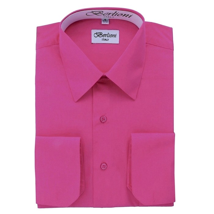 Mens fuschia dress shirt