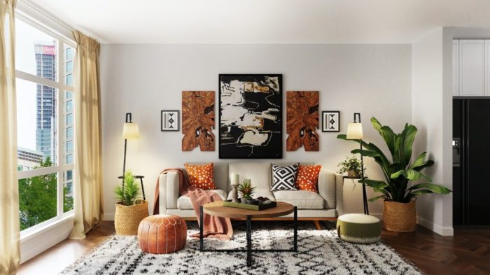 How to decorate empty living room space