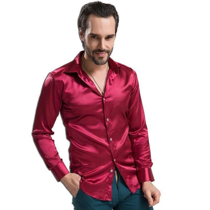 Mens satin dress shirts