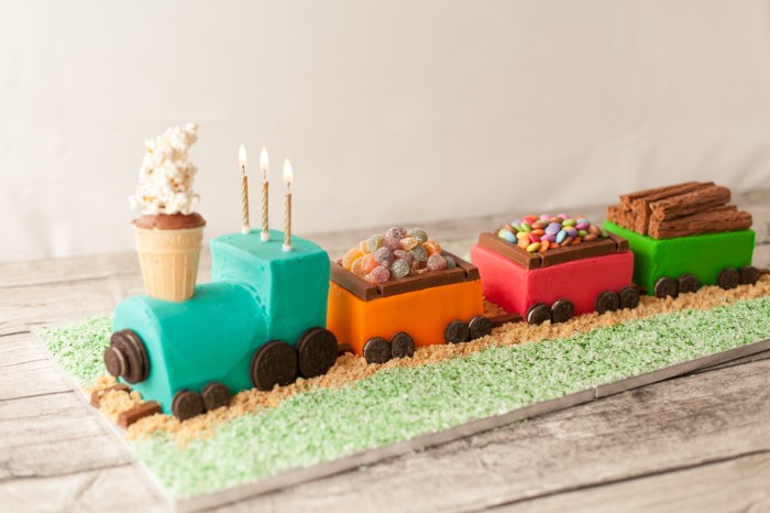 How to make a train cake decoration